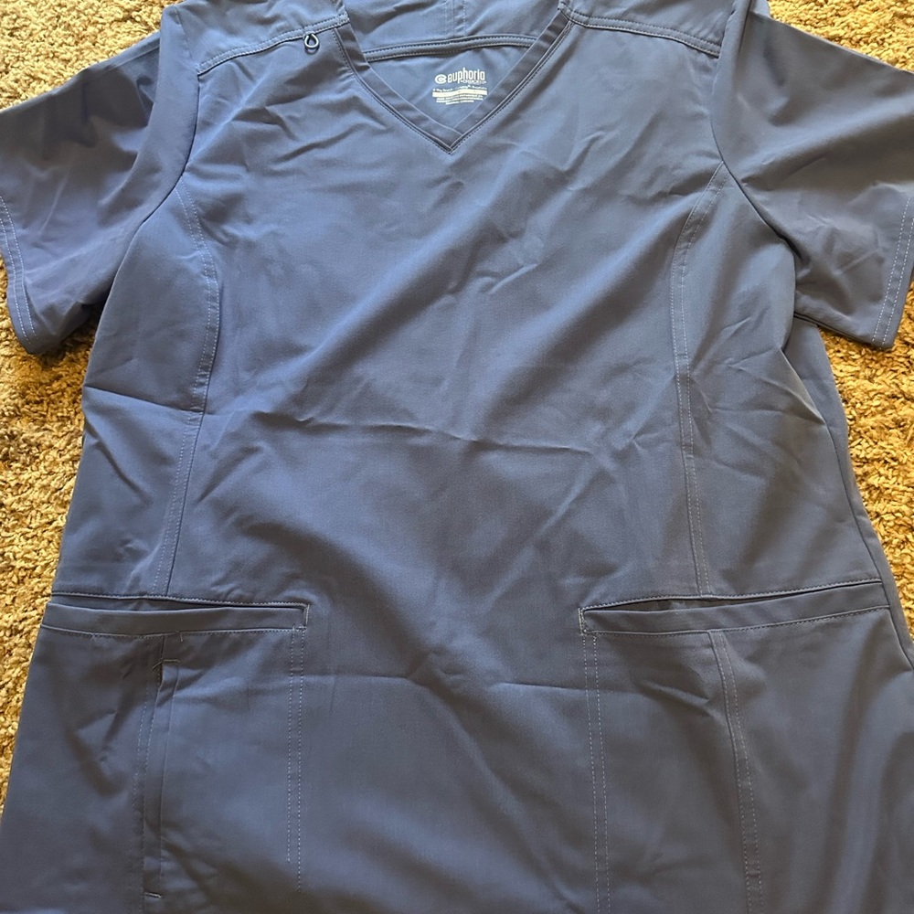 Cherokee Workwear Navy Blue Scrub Top